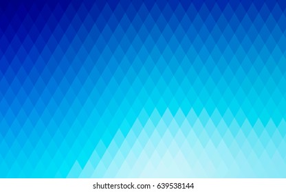 Dark BLUE vector polygonal illustration, which consist of rectangles. Rectangular pattern for your business design. Geometric background in Origami style with gradient. 