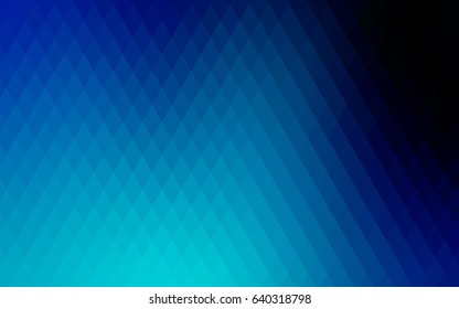 Dark BLUE vector polygonal illustration consisting of rectangles. Rectangular design for your business. Creative geometric background in origami style with gradient.