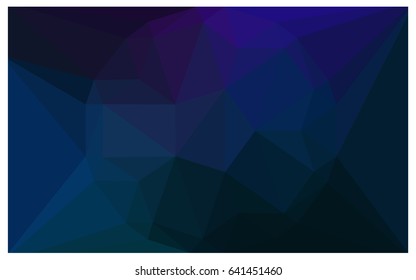 DARK BLUE vector polygonal illustration, which consist of triangles with a gemstone in center. Triangular design of a huge diamond for your business. Creative geometric background of gems.