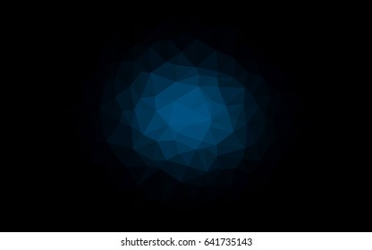 DARK BLUE vector polygonal illustration, which consist of triangles. Triangular design for your business. Creative geometric background in Origami style with gradient
