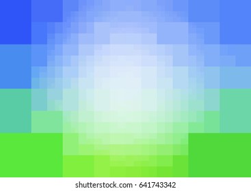 DARK BLUE vector polygonal illustration, which consist of rectangles. Rectangular design for your business. Creative geometric background in Origami style with gradient