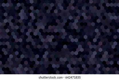 Dark BLUE vector polygonal illustration, which consist of hexagons. Hexagonal pattern for your business design. Geometric background in Origami style with gradient. 