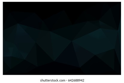 DARK BLUE vector polygonal illustration, which consist of triangles. Triangular design for your business. Creative geometric background in Origami style with gradient