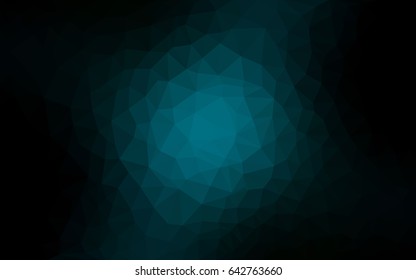 DARK BLUE vector polygonal illustration, which consist of triangles. Triangular pattern for your business design. Geometric background in Origami style with gradient. 