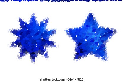 Dark BLUE vector polygonal illustration consisting of rectangles. Rectangular design for your business. Creative geometric background in origami style with gradient.