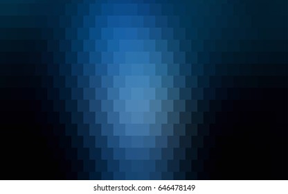 Dark BLUE vector polygonal illustration consisting of rectangles. Rectangular design for your business. Creative geometric background in origami style with gradient.