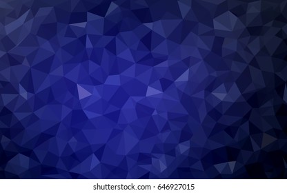 DARK BLUE vector polygonal illustration, which consist of triangles. Triangular design for your business. Creative geometric background in Origami style with gradient