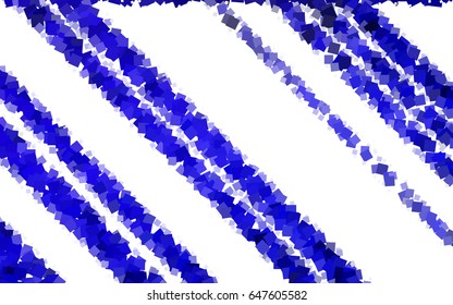 Dark BLUE vector polygonal illustration, which consist of rectangles. Rectangular pattern for your business design. Geometric background in Origami style with gradient. 