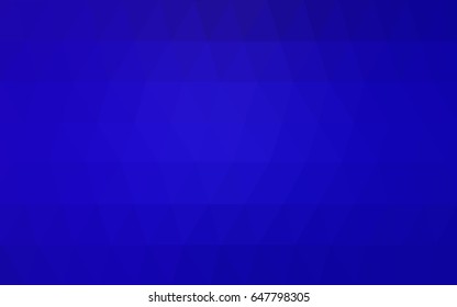 DARK BLUE vector polygonal illustration, which consist of triangles. Triangular design for your business. Creative geometric background in Origami style with gradient