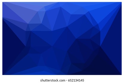 DARK BLUE vector polygonal illustration, which consist of triangles with a gemstone in center. Triangular design of a huge diamond for your business. Creative geometric background of gems.