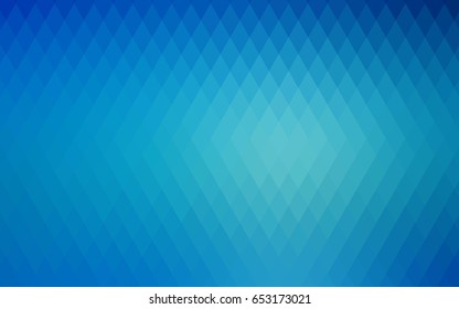 Dark BLUE vector polygonal illustration consisting of rectangles. Rectangular design for your business. Creative geometric background in origami style with gradient.