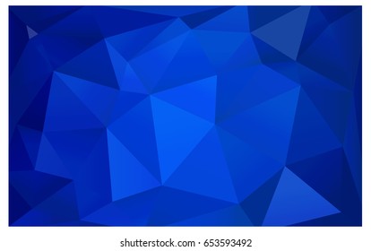 DARK BLUE vector polygonal illustration, which consist of triangles. Triangular design for your business. Creative geometric background in Origami style with gradient