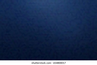 Dark BLUE vector polygonal illustration, which consist of hexagons. Hexagonal pattern for your business design. Geometric background in Origami style with gradient. 
