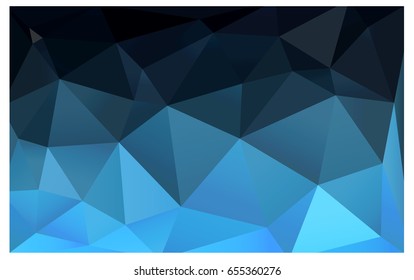 DARK BLUE vector polygonal illustration, which consist of triangles. Triangular design for your business. Creative geometric background in Origami style with gradient