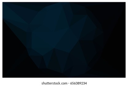 DARK BLUE vector polygonal illustration, which consist of triangles with a gemstone in center. Triangular design of a huge diamond for your business. Creative geometric background of gems.