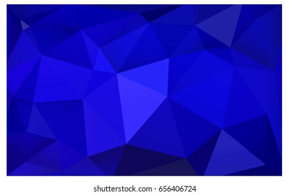 DARK BLUE vector polygonal illustration, which consist of triangles. Triangular design for your business. Creative geometric background in Origami style with gradient