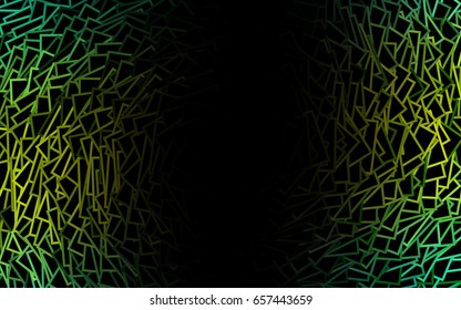 Dark BLUE vector polygonal illustration consisting of rectangles. Rectangular design for your business. Creative geometric background in origami style with gradient.