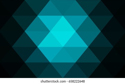 DARK BLUE vector polygonal illustration, which consist of triangles. Triangular design for your business. Creative geometric background in Origami style with gradient