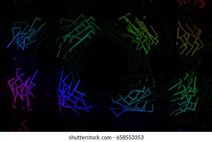 Dark BLUE vector polygonal illustration, which consist of rectangles. Rectangular pattern for your business design. Geometric background in Origami style with gradient. 