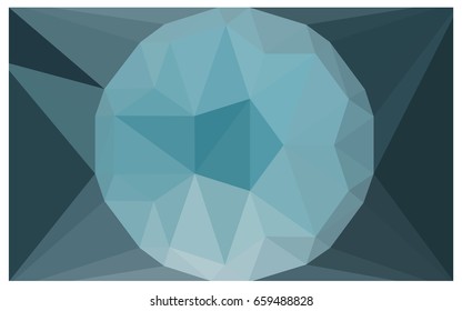 DARK BLUE vector polygonal illustration, which consist of triangles with a gemstone in center. Triangular design of a huge diamond for your business. Creative geometric background of gems.