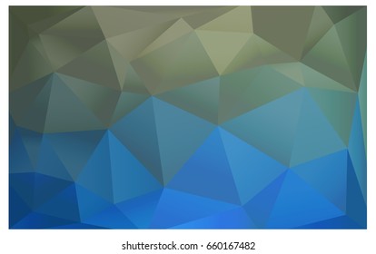 DARK BLUE vector polygonal illustration, which consist of triangles. Triangular design for your business. Creative geometric background in Origami style with gradient