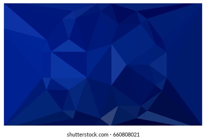 DARK BLUE vector polygonal illustration, which consist of triangles with a gemstone in center. Triangular design of a huge diamond for your business. Creative geometric background of gems.