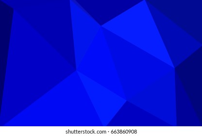 DARK BLUE vector polygonal illustration, which consist of triangles. Triangular pattern for your business design. Geometric background in Origami style with gradient. 