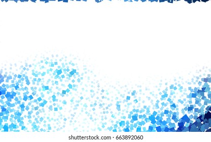 Dark BLUE vector polygonal illustration, which consist of rectangles. Rectangular pattern for your business design. Geometric background in Origami style with gradient. 