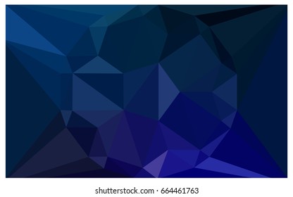 DARK BLUE vector polygonal illustration, which consist of triangles with a gemstone in center. Triangular design of a huge diamond for your business. Creative geometric background of gems.