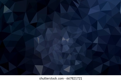 DARK BLUE vector polygonal illustration, which consist of triangles. Triangular design for your business. Creative geometric background in Origami style with gradient