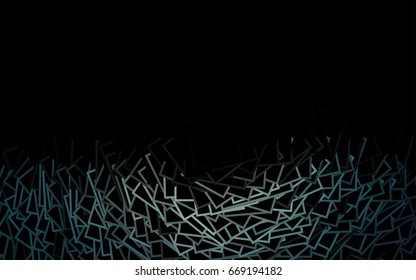 Dark BLUE vector polygonal illustration, which consist of rectangles. Rectangular pattern for your business design. Geometric background in Origami style with gradient. 