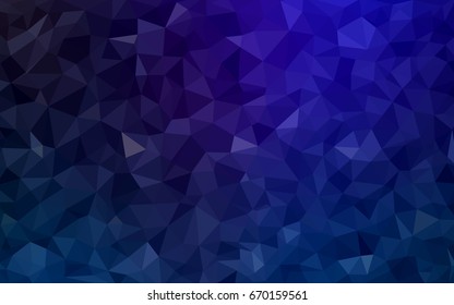 DARK BLUE vector polygonal illustration, which consist of triangles. Triangular design for your business. Creative geometric background in Origami style with gradient