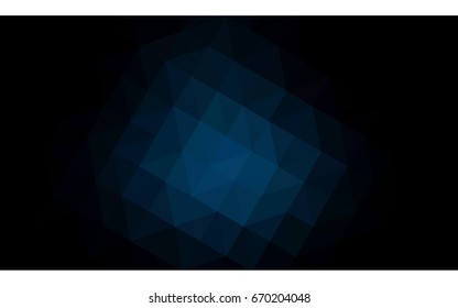 DARK BLUE vector polygonal illustration, which consist of triangles. Triangular design for your business. Creative geometric background in Origami style with gradient