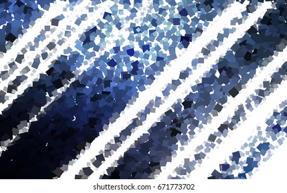 Dark BLUE vector polygonal illustration, which consist of rectangles. Rectangular pattern for your business design. Geometric background in Origami style with gradient. 
