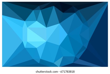 DARK BLUE vector polygonal illustration, which consist of triangles with a gemstone in center. Triangular design of a huge diamond for your business. Creative geometric background of gems.