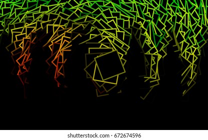Dark BLUE vector polygonal illustration consisting of rectangles. Rectangular design for your business. Creative geometric background in origami style with gradient.
