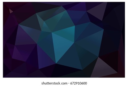 DARK BLUE vector polygonal illustration, which consist of triangles. Triangular design for your business. Creative geometric background in Origami style with gradient