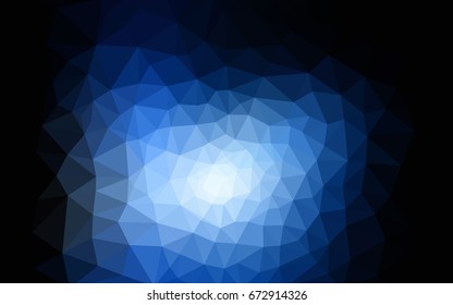 DARK BLUE vector polygonal illustration, which consist of triangles. Triangular pattern for your business design. Geometric background in Origami style with gradient. 