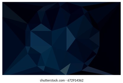 DARK BLUE vector polygonal illustration, which consist of triangles with a gemstone in center. Triangular design of a huge diamond for your business. Creative geometric background of gems.