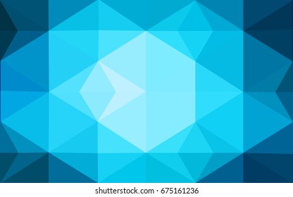DARK BLUE vector polygonal illustration, which consist of triangles. Triangular design for your business. Creative geometric background in Origami style with gradient