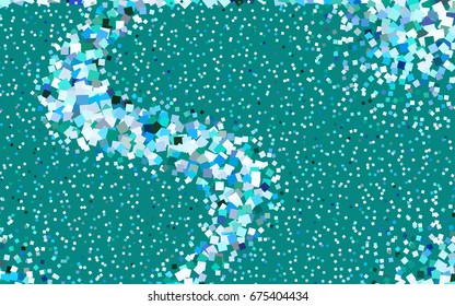 Dark BLUE vector polygonal illustration consisting of rectangles. Rectangular design for your business. Creative geometric background in origami style with gradient.