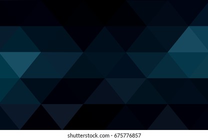DARK BLUE vector polygonal illustration, which consist of triangles. Triangular design for your business. Creative geometric background in Origami style with gradient
