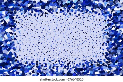 Dark BLUE vector polygonal illustration consisting of rectangles. Rectangular design for your business. Creative geometric background in origami style with gradient.