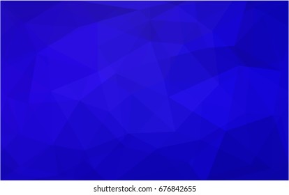 DARK BLUE vector polygonal illustration, which consist of triangles. Triangular design for your business. Creative geometric background in Origami style with gradient