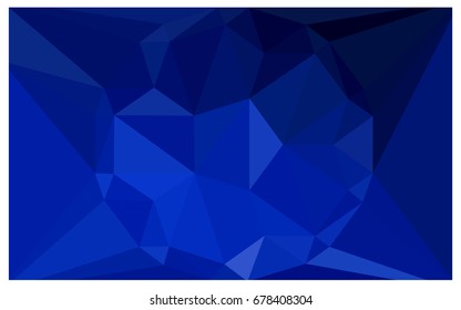 DARK BLUE vector polygonal illustration, which consist of triangles with a gemstone in center. Triangular design of a huge diamond for your business. Creative geometric background of gems.