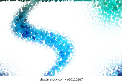 Dark BLUE vector polygonal illustration consisting of rectangles. Rectangular design for your business. Creative geometric background in origami style with gradient.