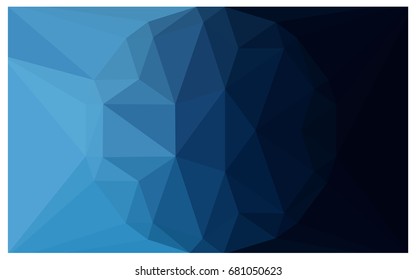 DARK BLUE vector polygonal illustration, which consist of triangles with a gemstone in center. Triangular design of a huge diamond for your business. Creative geometric background of gems.