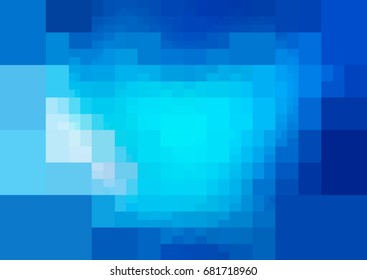 DARK BLUE vector polygonal illustration, which consist of rectangles. Rectangular pattern for your business design. Geometric background in Origami style with gradient. 