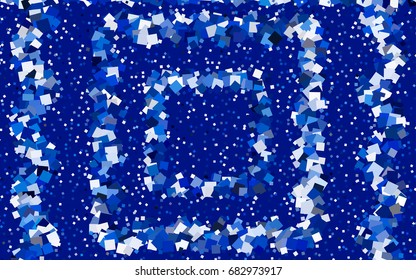 Dark BLUE vector polygonal illustration consisting of rectangles. Rectangular design for your business. Creative geometric background in origami style with gradient.