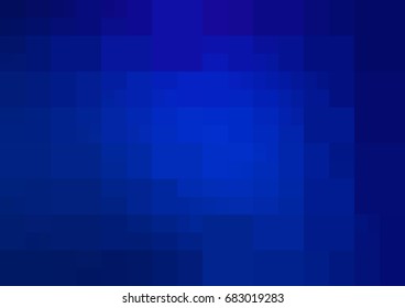 DARK BLUE vector polygonal illustration, which consist of rectangles. Rectangular design for your business. Creative geometric background in Origami style with gradient